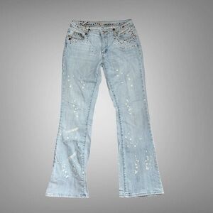 Deluxe LA Jeans Light Wash Women's Bootcut Jeans with Stud Detailing